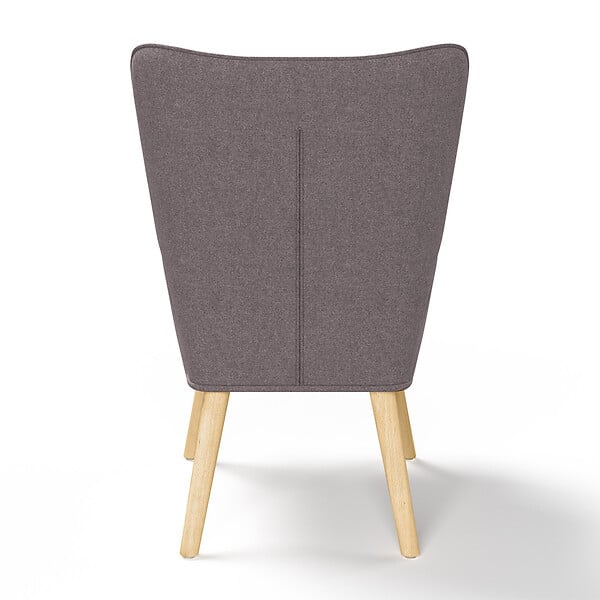 ID MARKET - Fauteuil scandinave IVAR en tissu patchwork noir, gris et blanc - large