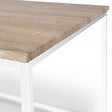 ID MARKET - Table basse rectangulaire DETROIT 113 cm design industriel bois et métal blanc - vignette