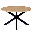 ID MARKET - Table basse ronde ALIX pied araignée 70 cm bois et noir - vignette