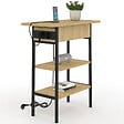 ID MARKET - Table d'appoint - chevet avec multiprise DETROIT design industriel - vignette