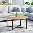 ID MARKET - Table basse ronde DETROIT 70 cm design industriel - vignette