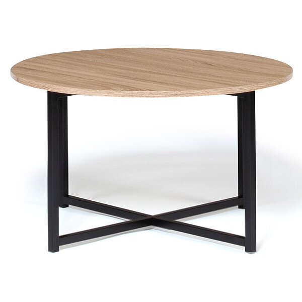 ID MARKET - Table basse ronde DETROIT 70 cm design industriel - large