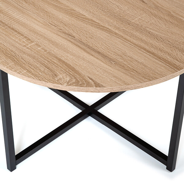 ID MARKET - Table basse ronde DETROIT 70 cm design industriel - large