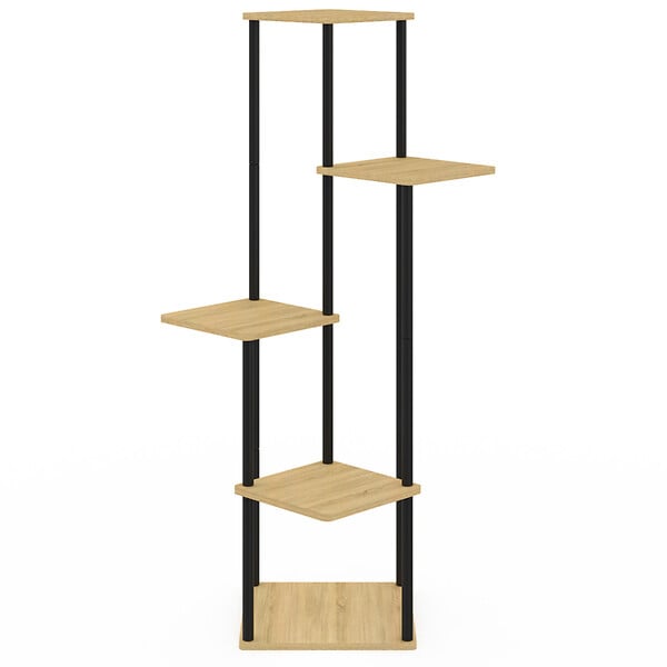ID MARKET - Etagère à pots de fleurs porte plante DETROIT 5 niveaux design industriel - large