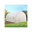 ID MARKET - Serre tunnel de jardin 12M² blanche gamme maraîchère ZEBRA 4x3M - vignette