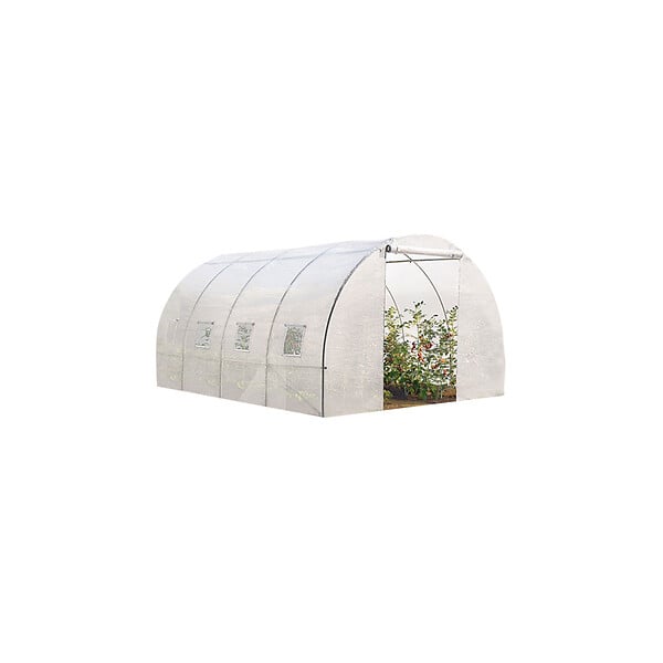 ID MARKET - Bâche de rechange 130 gr/m² pour serre 12M² blanche ZEBRA - large