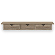 ID MARKET - Etagère murale console d'entrée LISE 3 tiroirs façon hêtre - vignette