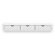ID MARKET - Etagère murale console d'entrée LISE 3 tiroirs blanche - vignette