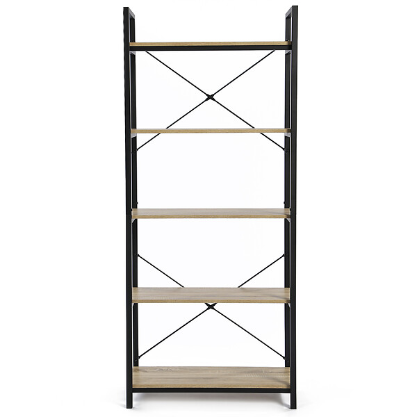 ID MARKET - Etagère 5 niveaux DETROIT design industriel 170 cm - large