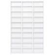 ID MARKET - Bibliothèque étagère CD CEYLIA 30 cases avec étagères modulables bois blanc - vignette