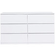 ID MARKET - Commode 6 tiroirs TOMI XXL 140 cm bois blanc - vignette