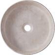 GODART - Vasque à poser ø36 cm - Effet pierre beige - Rebords fins - Andria - vignette