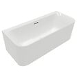 VILLEROY ET BOCH - Baignoire murale semi-îlot Loop & Friends avec bonde et trop-plein blanc - vignette