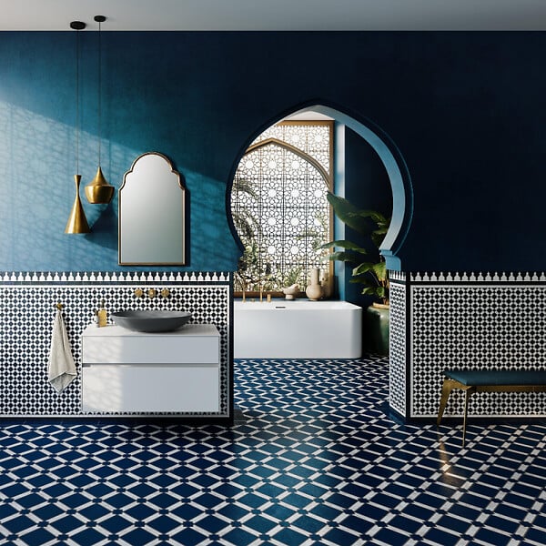 VILLEROY ET BOCH - Baignoire murale semi-îlot Loop & Friends avec bonde et trop-plein blanc - large