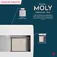 THOMSON - Radiateur électrique fixe inertie sèche - Double cœur de chauffe - THOMSON - MOLY 2000W - Connecté WiFi - horizontal blanc - NF - vignette