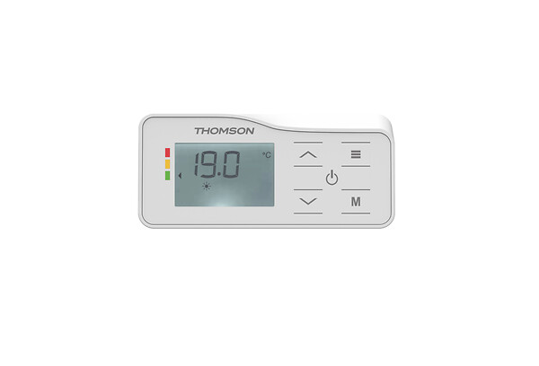 THOMSON - Radiateur électrique fixe à inertie sèche céramique - THOMSON - CLEO 1500W - Thermostat interchangeable - horizontal blanc - NF - large