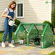 VOUNOT - Mini Serre de jardin avec 2 portes enroulables bache PE renforcee 135g/m2 180x90x90cm Vert - vignette