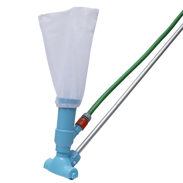 WERKAPRO - Aspirateur piscine  avec filet et manche aluminium 1,5m - large