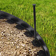 ID MARKET - Bordurette de jardin flexible 8 M noire hauteur 12 cm + 24 piquets - vignette