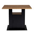 ID MARKET - Ilot central UGO 110 cm bois noir et effet bois foncé HAWKINS avec rangements - vignette