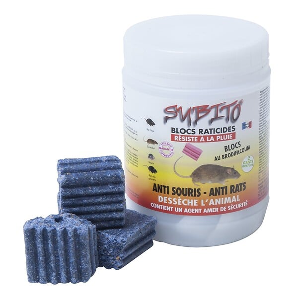 SUBITO - Appât blocs hydro rats et  souris 300g Subito - large