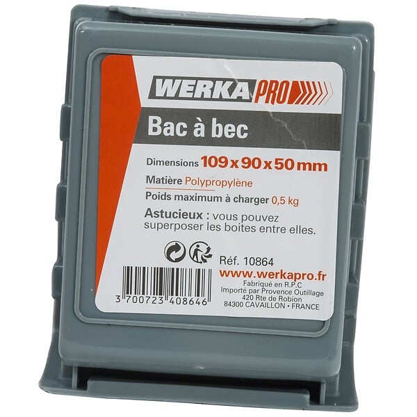 WERKAPRO - Bac à bec de rangement   109x90x50mm - large