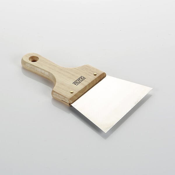 ALYCO - Spatule inox manche en bois 140 mm - large