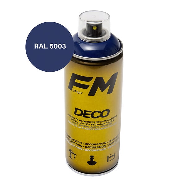 FM SPRAY - Bombe de peinture bleu 400ml Bleu saphir - RAL 5003 - large
