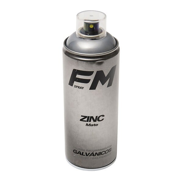 FM SPRAY - Bombe spray revêtement zinc mat 400ml - large