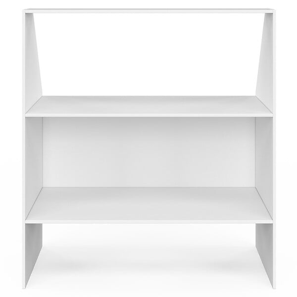 ID MARKET - Etagère sous pente 2 niveaux TOMI 100 x 50 x 70/110 cm blanc - large
