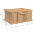 ID MARKET - Lot de 2 tables de chevet murales JULIETTE 1 tiroir étagère suspendue lattes tasseau bois - vignette