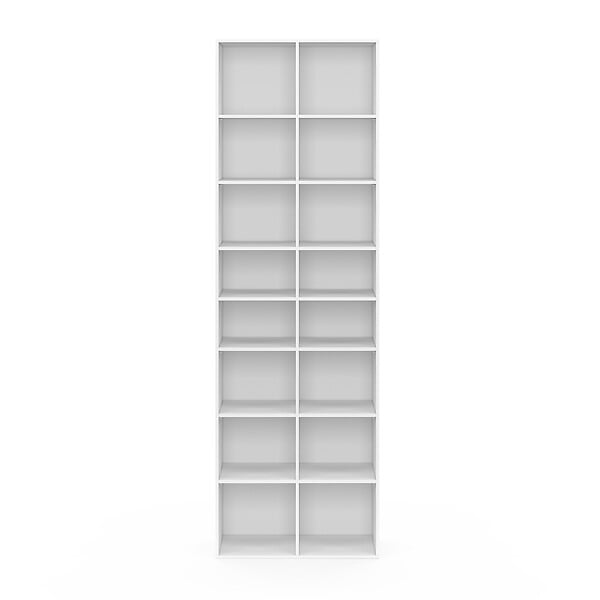 ID MARKET - Etagère à chaussures 16 compartiments blanc - large