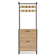 ID MARKET - Vestiaire d'entrée LUIS meuble chaussures 2 portes design industriel - vignette