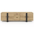 ID MARKET - Meuble TV 180 cm PHOENIX avec rangements bois et noir - vignette