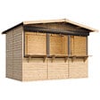 TIMBELA - TIMBELA M150AZ Maison de jardin en bois, Étal de marché en bois 263 x 336 cm / 6 m² - vignette
