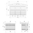 TIMBELA - TIMBELA M150AZ Maison de jardin en bois, Étal de marché en bois 263 x 336 cm / 6 m² - vignette