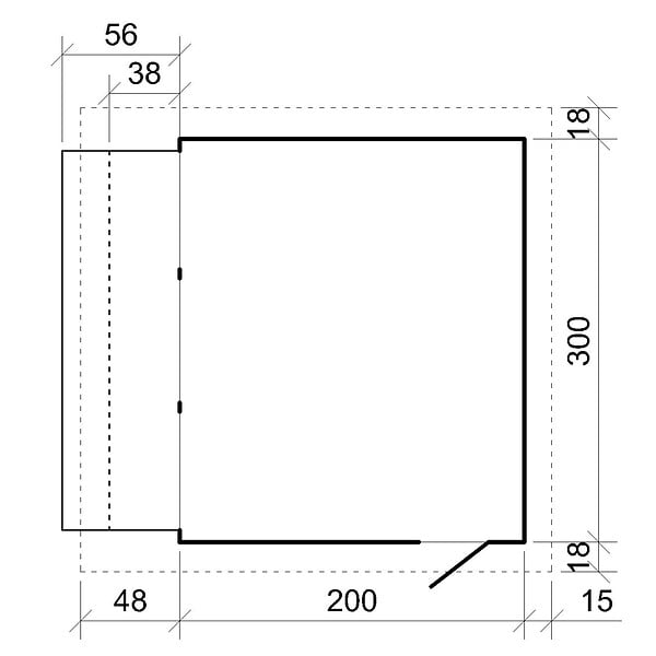 TIMBELA - TIMBELA M150AZ Maison de jardin en bois, Étal de marché en bois 263 x 336 cm / 6 m² - large