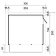 TIMBELA - TIMBELA M150A - Maison de jardin en bois - Grand stand de vendeur avec comptoir - H232 x L336x l263 cm/6 m² - vignette
