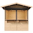 TIMBELA - TIMBELA M149Z Maison de jardin en bois, Étal de marché en bois H232x253x263 cm/4 m2 - vignette