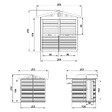 TIMBELA - TIMBELA M149Z Maison de jardin en bois, Étal de marché en bois H232x253x263 cm/4 m2 - vignette