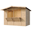 TIMBELA - TIMBELA M150 - Maison de jardin en bois - Grand stand de vendeur avec comptoir - H232 x L336x l263 cm/6 m² - vignette