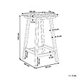 BELIANI - Table de bar de jardin ADIRONDACK 60 cm 59 cm Matière synthétique Rouge - vignette