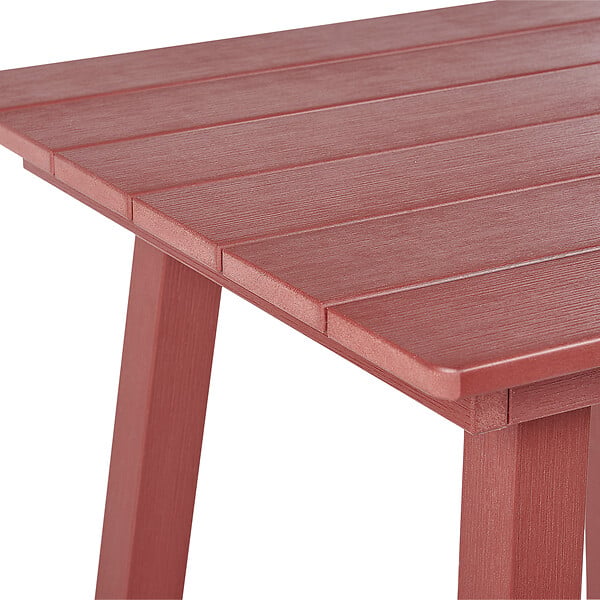BELIANI - Table de bar de jardin ADIRONDACK 60 cm 59 cm Matière synthétique Rouge - large