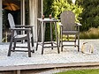 BELIANI - Table de bar de jardin ADIRONDACK 60 cm 59 cm Matière synthétique Gris foncé - vignette