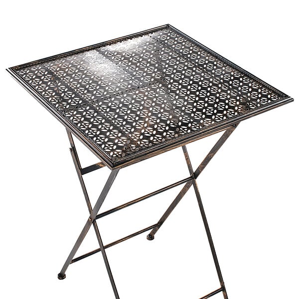BELIANI - Table de bar de jardin BORMIO 60 cm 60 cm Métal Noir - large