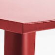 OVIALA - Table haute de jardin et 4 tabourets en métal rouge - New York - vignette