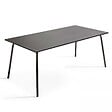 OVIALA - Ensemble table de jardin et 6 chaises en métal anthracite - Palavas - vignette