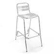 OVIALA - Table de jardin haute en aluminium et 4 chaises hautes - Brixton - vignette