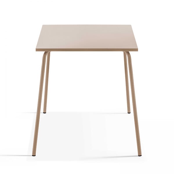 OVIALA - Ensemble table de terrasse et 4 chaises en métal taupe - Palavas - large