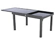HESPERIDE - Table extensible rectangulaire en verre Piazza 6/10 places Gris anthracite - Hespéride - vignette